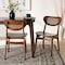 Baxton Studio Hesper Mid-Century Modern Walnut Brown Finished Wood and Rattan 2-Piece Dining Chair Set 239-2PC-13411-ZORO - alternate 4